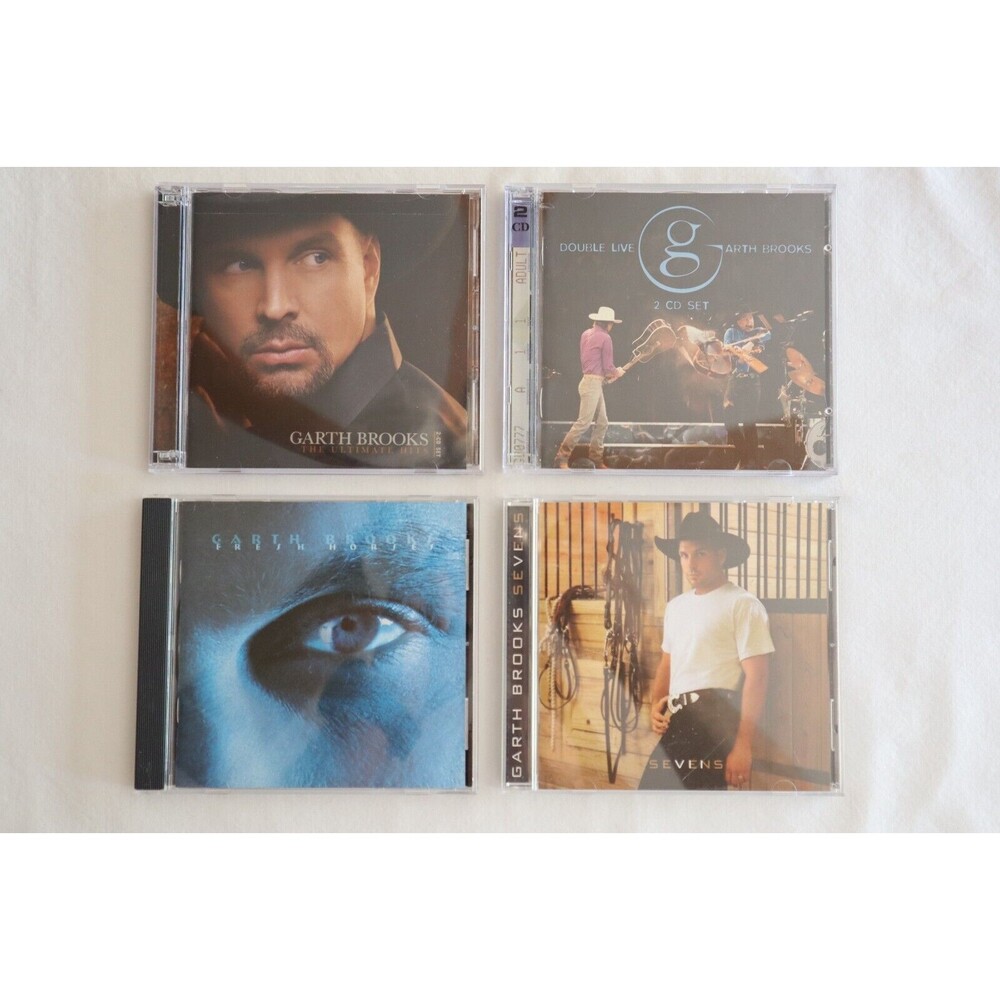 Lot 4 Discs Garth Brooks: The Ultimate Hits - Sevens - Fresh Horses- Double Live